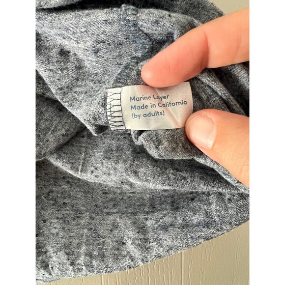 Marine Layer Size Large Crewneck Blue Short Sleeve - Picture 4 of 5